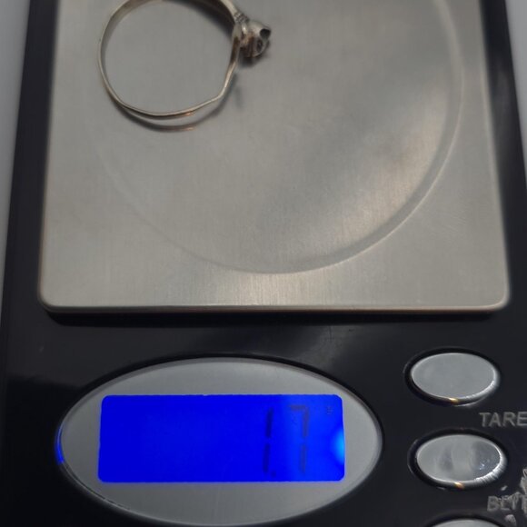 Size 10 Sterling Silver Egyptian Cat Ring A1659 - Picture 8 of 8